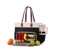 LOVEVOOK Borsa Lavoro e PC Portatile 15.6 Donna con Comparto Pranzo | Elegante borsa a mano, molti comparti, modello shopper, porta vivande termico, capiente, a spalla, per ufficio, università