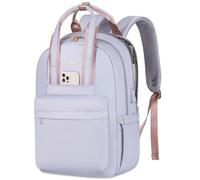 LOVEVOOK Zaino da donna per computer portatile, grande, impermeabile, per la scuola, per adolescenti, ragazze, con scomparto per laptop, elegante borsa per la scuola, università, viaggi, lavoro, lilla