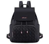 LOVEVOOK Zaino da donna piccolo, impermeabile, borsa 2 in 1, mini borsa da donna, elegante per il tempo libero, la scuola, i viaggi, il lavoro, A-nero., 14 pollici, Casual
