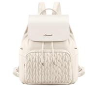 LOVEVOOK Zaino da donna piccolo, impermeabile, borsa 2 in 1, mini borsa da donna, elegante per il tempo libero, la scuola, i viaggi, il lavoro, beige., 14 pollici, moderno