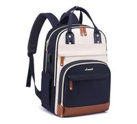 LOVEVOOK Zaino Donna Zainetto Porta PC 15.6 Pollici Zaino Scuola Zaino Università Zaino Lavoro Zaino Antifurto Impermeabile Zaino Computer Backpack Bosa Zaino per Lavoro Viaggio Notebook, Nero Beige