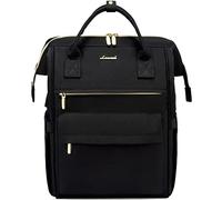 LOVEVOOK Zaino Porta PC Donna, 15,6 Pollici Impermeabile Computer Backpack Antifurto con Porta USB e Scomparto per Laptop per Scuola Università Viaggi Lavoro Aereo Ufficio, Nero