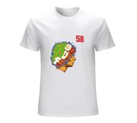 LoveVow Ciao Super SIC 58 Marco Simoncelli Cotton White Men's T Shirt L33 T-Shirt T-Shirt White S