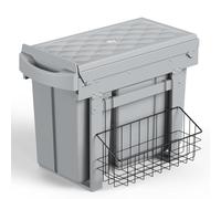 lovewind Pattumiera Sottolavello 10L + 20L, Pattumiera Cucina Differenziata con Doppio Secchio, Struttura in Acciaio, Guide Scorrevoli Silenziose, Cestino Spazzatura da Incasso per Mobile da 30 cm