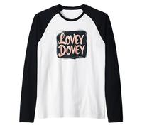 Lovey Dovey Discorso per cuori pieni di amore Maglia con Maniche Raglan
