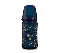 LOVI Biberon Anticolica, 3+ Mesi, 240 ml, Biberon con Tettarella in Silicone Morbida e Flessibile, Adatto per Allattamento Misto, Collezione Stardust, Blu
