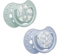 LOVI Smoczek silikonowy dynamiczny 3-6m 2 szt. Blossom Blue