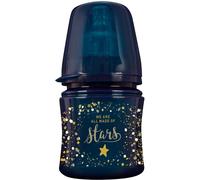 LOVI Biberon Anticolica, 0+ Mesi, 120 ml, Biberon con Tettarella in Silicone Morbida e Flessibile, Adatto per Allattamento Misto, Collezione Stardust, Blu