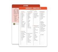 lovielf Guida riutilizzabile per la lista della spesa e della spesa, adatta ai reni, tabella dei pasti per dieta adatta ai reni, materiale cancellabile su entrambi i lati