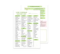 lovielf Riutilizzabile Low fodmap drogheria e lista della spesa per nutrizione, salute intestinale, sollievo IBS e migliora la dieta di eliminazione | Materiale cancellabile su entrambi i lati