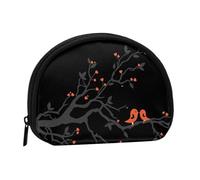 Loving Bird Print Mini Storage Bag Shell a forma di portafoglio piccolo portamonete Shell Storage Bag