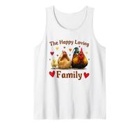 Loving Cute Chicken Family Hen Rooster Chick Funny Farmer Canotta