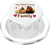 Loving Cute Chicken Family Hen Rooster Chick Funny Farmer PopSockets PopGrip per MagSafe