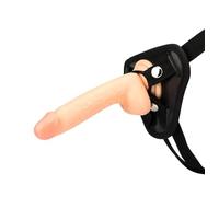Loving Joy Kit realistico Strap On per uomini e donne, Strap On Pegging, Sex Toy Strap On, Strap On per coppie, 6", Bianco e nero
