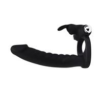 Loving Joy Strap-on a doppia penetrazione con coniglio vibrante Double Fun