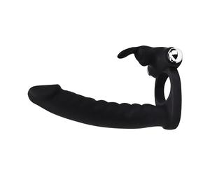 Loving Joy Strap-on a doppia penetrazione con coniglio vibrante Double Fun