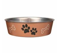 Loving Pets Bella, Ciotola di metallo per cani, color rame, large, 1.5 L