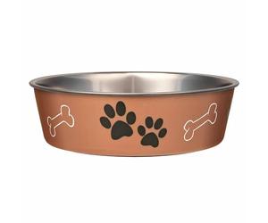 Loving Pets Bella, Ciotola di metallo per cani, color rame, large, 1.5 L