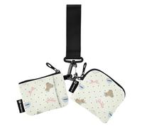 Loving Portamonete da donna, porta carte di credito, sottile e piatto, organizer per biglietti da visita, con tasca con cerniera, confezione da 2, amare, 1 size, Casual