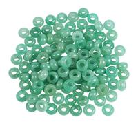 Lovionus89 20 pezzi grandi perle di pietra sfusa europea, per braccialetti con ciondoli e cristalli, per gioielli fai da te, avventurina verde