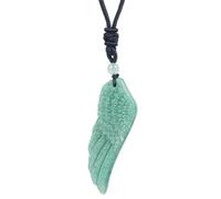 Lovionus89 Collana di cristallo con ali d'angelo, ciondolo di energia divina, con cinturino regolabile, Pietra