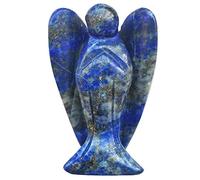 Lovionus89 Naturale Lapis Lazuli Statua dell'Angelo Custode, Figure in Pietra Intagliata a Mano con Cristalli Curativi per la Borsa, Decorazione, 5 CM