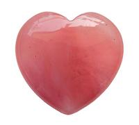 Lovionus89 Quarzo sintetico ciliegio Cuore Amore Intagliato Palmo Tasca Chakra Energia Cristallo e Pietra di Guarigione,55mm