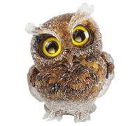Lovionus89 Statuetta a forma di gufo, decorazione per la casa, decorazione dell'ufficio o oggetti da collezione, occhio di tigre