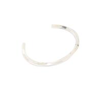 Lovisa - Bracciale rigido da uomo squadrato e intrecciato in acciaio inossidabile resistente all'acqua argentato-Argento One Size