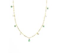 Lovisa - Collana delicata placcata oro con zirconia color smeraldo One Size