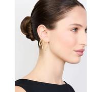 Lovisa - Confezione da 3 paia di orecchini a cerchio basic grandi in acciaio inossidabile placcato oro One Size