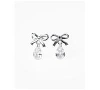 Lovisa - Orecchini pendenti in argento sterling con fiocco e goccia One Size