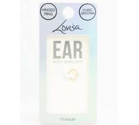 Lovisa - Orecchino a clip rotondo in titanio placcato oro con strass sul lato One Size