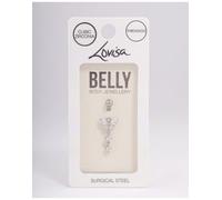 Lovisa - Piercing per l'ombelico in acciaio inossidabile color argento con pendente con zirconia cubica One Size