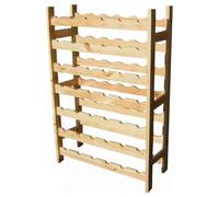 LoviStore Cantinetta 42 posti in Legno di Pino da Terra per Vino, Spumante, Prosecco, Portabottiglie Elegante per Casa, Cucina, Soggiorno, Tavernetta, Espositore per Bottiglie, Mobile Porta Bottiglie
