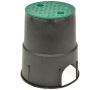 LoviStore Pozzetto Circolare Tondo Rotondo con Coperchio in Plastica Resistente agli Urti, per Impianti Irrigazione Interrati Alloggio Elettrovalvole Idranti e Valvole (Altezza 23 cm, Ø 20 cm)