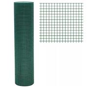 LoviStore Rete Elettrosaldata Metallica Verde in Filo Zincato Ricoperto in Pvc, Rotolo mt 25. Recinzione Plastificata Rigida Recinto Protezione Giardino, Vari Formati (H 100 cm - maglia 12 x 12 mm)