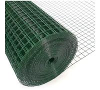 LoviStore Rete Plasticata Elettrosaldata Zincata Metallica Verde, Rotolo 25 mt, Recinzione Rigida Recinto Protezione Plastificata Giardino Balcone Terrazzo, Vari Formati (Verde, h 60 cm)