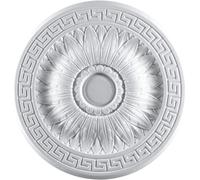 LoviStore Rosone Decorativo per Soffitto in Polistirene Autoestinguente, Cornice Ornamentale Elegante per Lampadari, Plafoniere, Luci a Sospensione, Design Arredo Interno Classico (Girasole Ø 51 cm)