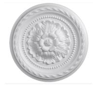 LoviStore Rosone Decorativo per Soffitto in Polistirene Autoestinguente, Cornice Ornamentale Elegante per Lampadari, Plafoniere, Luci a Sospensione, Design Arredo Interno Classico (Fiore Ø 31 cm)