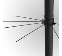 LoviStore Stendibiancheria a Raggi Raggiera Nero Bianco Marrone Stendino Stendipanni Ideale per Tubi Diametro 8-13 cm per Stufa Pellet o Legna, 6 Aste, Universale Colori Vari (Nero)