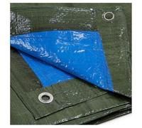 LoviStore Telone Occhiellato 75gr/mq, Copertura Impermeabile Multiuso Rinforzato in Polietilene Verde e Blu per Agricoltura, Edilizia, Copertura Piscina, Legna, Auto, Moto, Campeggio (4x4 mt)