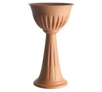 LoviStore Vaso a Colonna Alba Fioriera Posacenere in Pvc, h 74,5 cm (Grigio, Terracotta), Ideale per Interni, Esterno, Giardino (Terracotta)