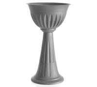 LoviStore Vaso a Colonna Alba Fioriera Posacenere in Pvc, h 74,5 cm (Grigio, Terracotta), Ideale per Interni, Esterno, Giardino (Grigio)