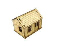LOVIVER 1/72 Modello di Edificio Europeo Modello in Legno, Modello di Scena architettonica, Modello di casa in Miniatura per Tavolo di Sabbia, Stile b