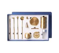 LOVIVER 11 Pezzi Kit per Fragranza Resistente Finitura Brillante a Specchio, Kit per fragranza in Ottone, Compatto, Meditazione, Cerimonia del tè, Angolo Meditazione