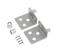 LOVIVER 2 staffe a L, staffe angolari robuste con viti, supporto per mensola, supporto angolare per lavorazione del legno per mobili da cucina, libreria, Argento