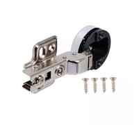 LOVIVER 2x Cerniere per Porte in Vetro, Cerniera Nascosta con Foro Da 35 Mm, Pratiche, Cerniere Fai Da Te, Cerniera Fissa in Acciaio, Curva Centrale