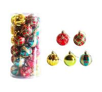 LOVIVER 30 Pezzi di Palline di Natale Colorate Da Appendere, Decorazioni Natalizie Da Appendere, Pendenti Da 2,36 Pollici per Bomboniere di Compleanno, Capoda, Rosso Verde Oro