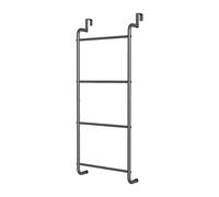LOVIVER 4 Livelli di Livello Sopra La Porta di Asciugamano Decorativo Semplice Metallo Elegante Dietro Portavalo per Asciugamano per Asciugamano per Camera Da, Nero